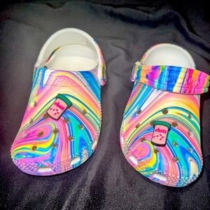 Crocs Classic Rainbow Kid Toddler Size 8 8k Comfortable Charm